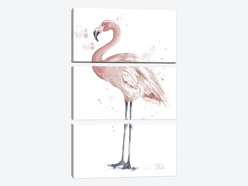 Flamingo Stand I by Patricia Pinto 3-piece Canvas Art