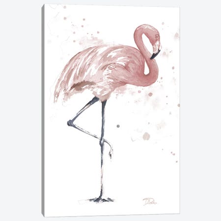 Flamingo Stand II Canvas Print #PPI443} by Patricia Pinto Canvas Wall Art