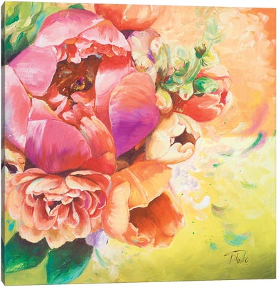 Beautiful Bouquet of Peonies I Canvas Art Print - Peony Art