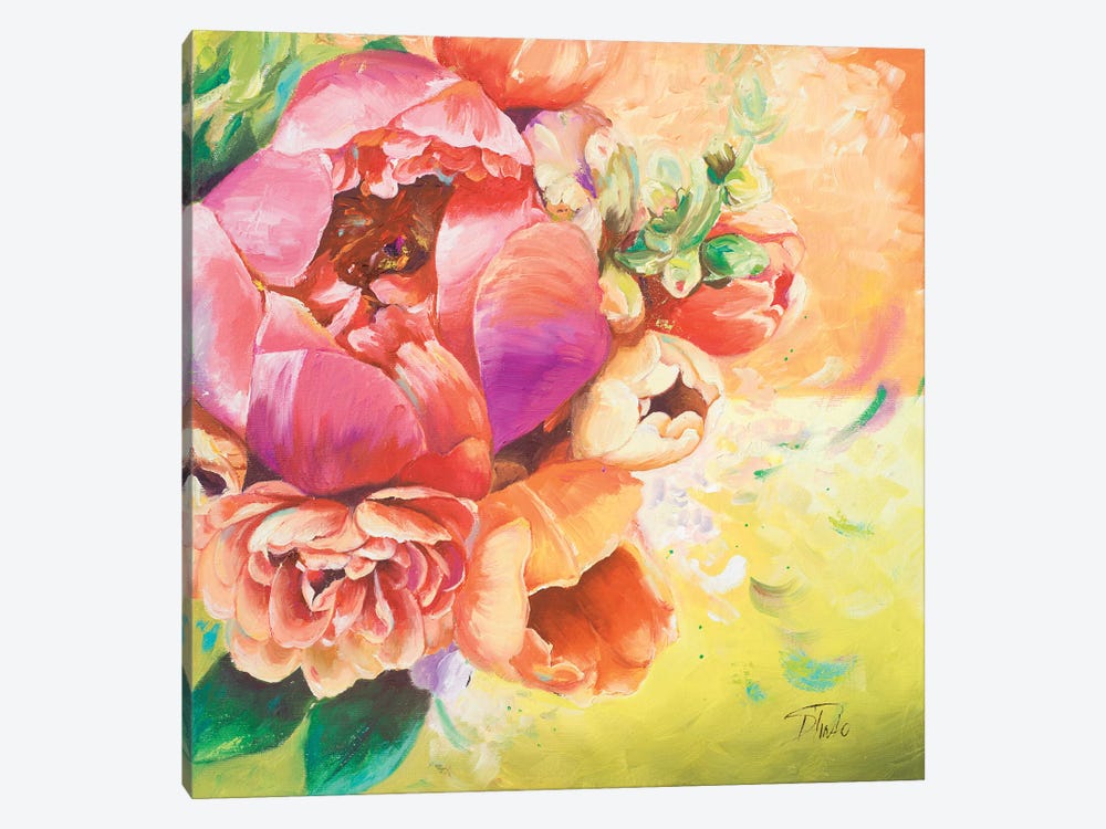 Beautiful Bouquet of Peonies I by Patricia Pinto 1-piece Canvas Wall Art
