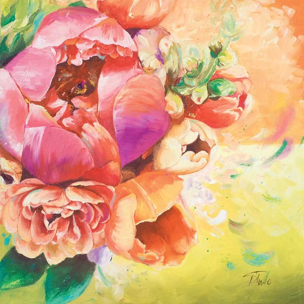 Peonies: Beautiful Bouquet of Peonies I by Patricia Pinto