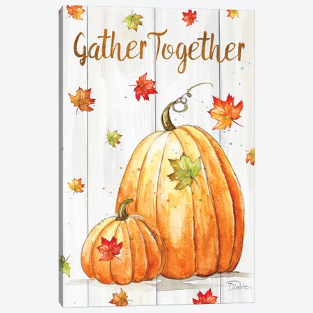 Gather Together Pumpkin Canvas Print #PPI451} by Patricia Pinto Art Print