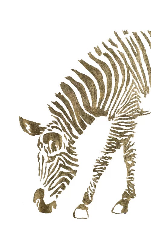 Gold Zebra by Patricia Pinto wall art