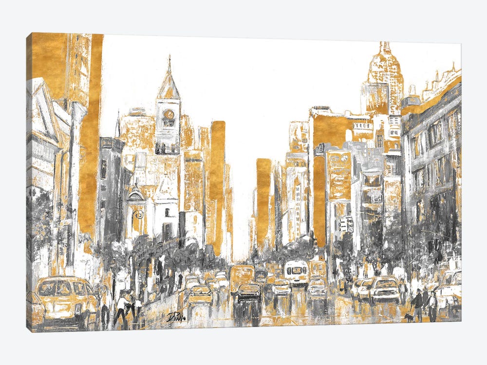 Golden City by Patricia Pinto 1-piece Canvas Wall Art