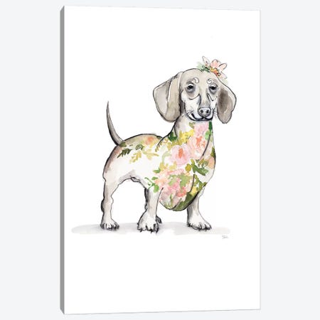 Happy Doggie Canvas Print #PPI459} by Patricia Pinto Canvas Print