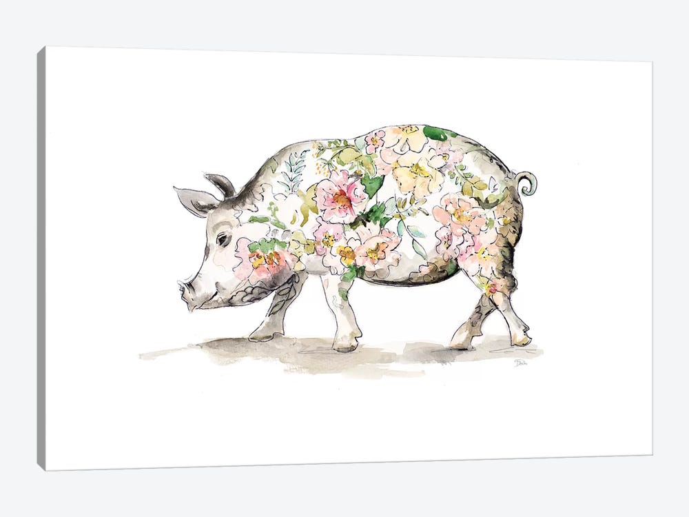 Happy Little Pig by Patricia Pinto 1-piece Canvas Wall Art