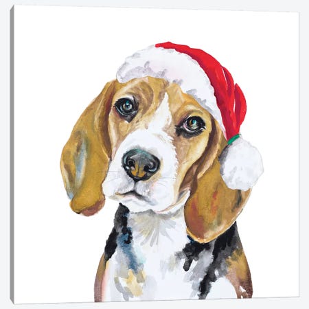 Holiday Dog I Canvas Print #PPI463} by Patricia Pinto Canvas Art