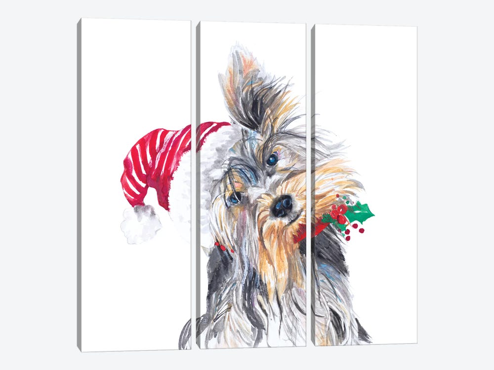 Holiday Dog III by Patricia Pinto 3-piece Art Print