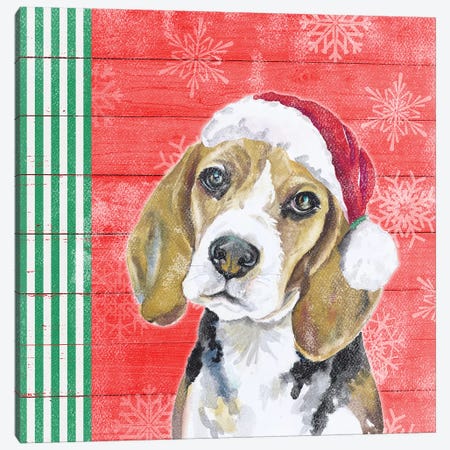 Holiday Puppy I Canvas Print #PPI467} by Patricia Pinto Canvas Print