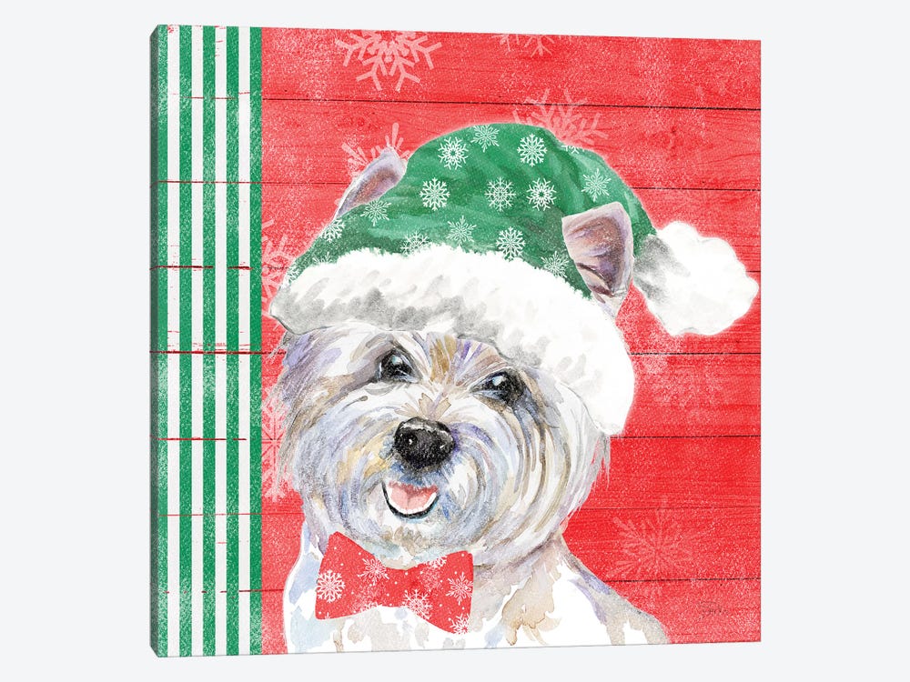 Holiday Puppy IV by Patricia Pinto 1-piece Canvas Print