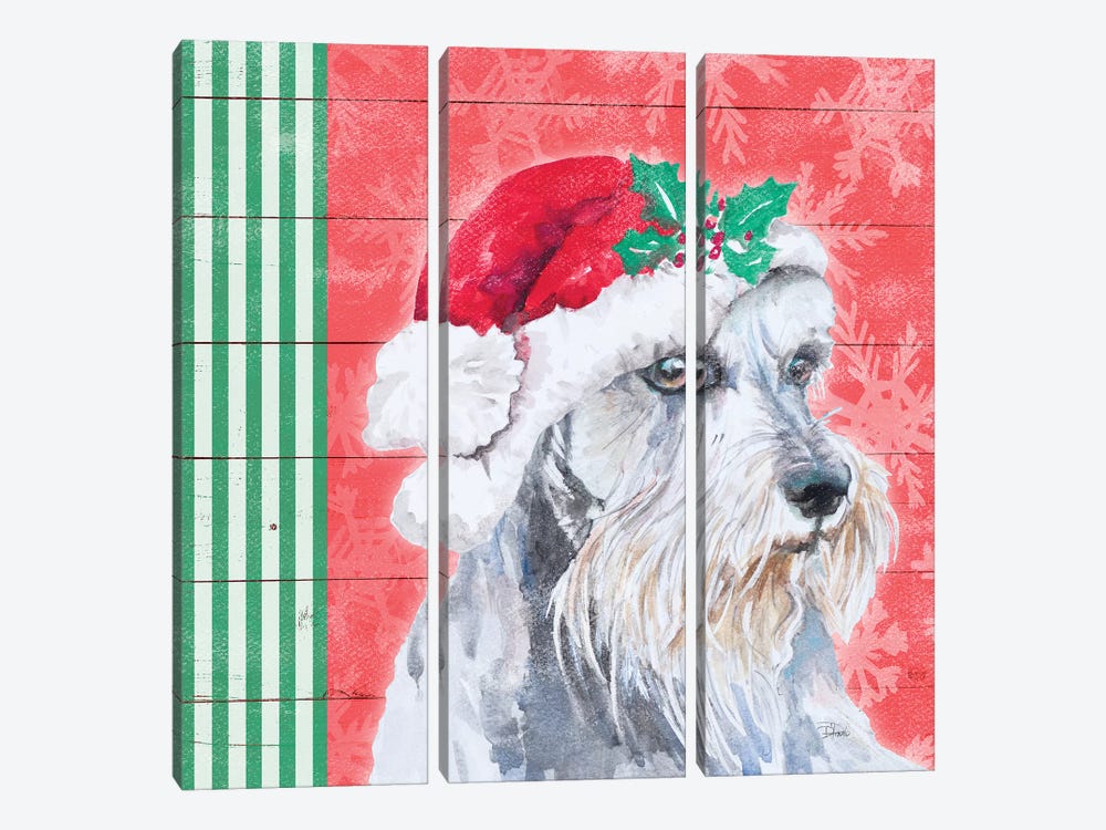 Holiday Puppy V 3-piece Canvas Art