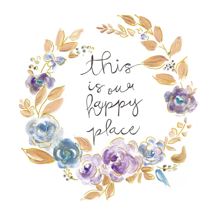 Inspirational Flower Wreath by Patricia Pinto wall art