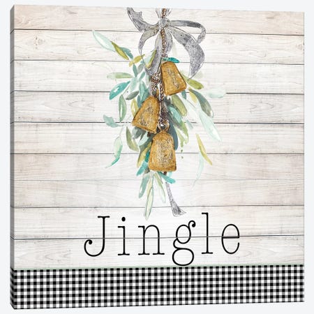 Jingle Bell Wreath Canvas Print #PPI474} by Patricia Pinto Canvas Wall Art