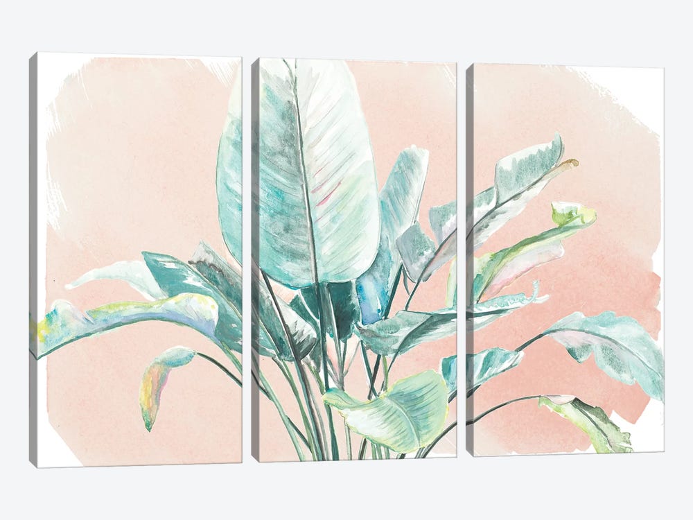 Jungle Gems On Blush II by Patricia Pinto 3-piece Canvas Art