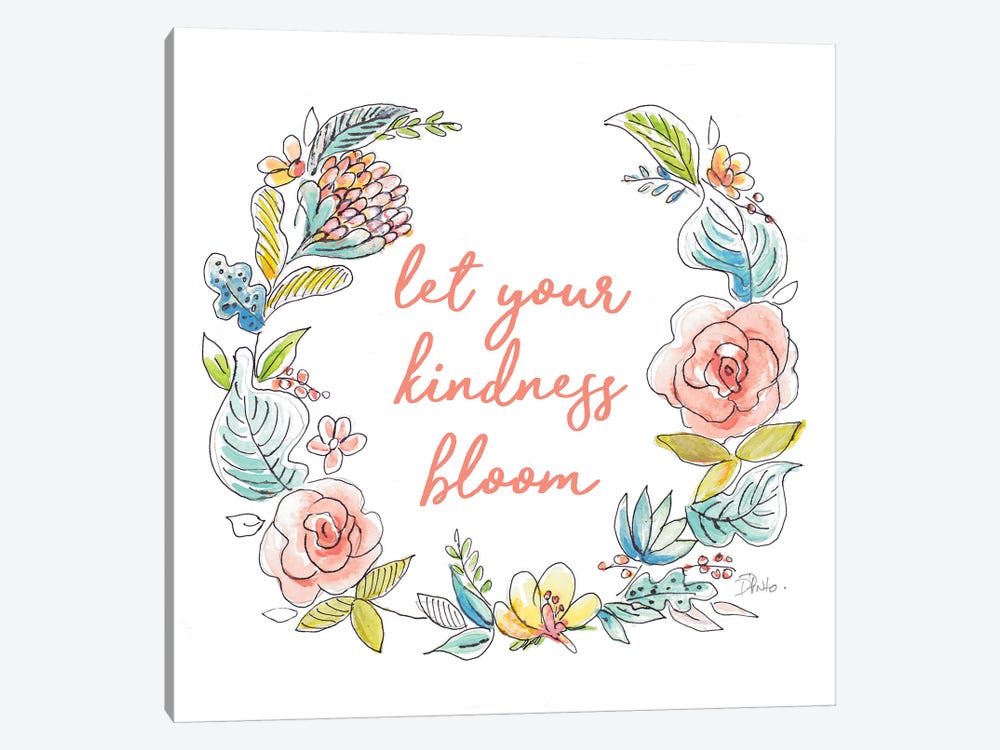 Let Your Kindness Bloom by Patricia Pinto 1-piece Canvas Wall Art