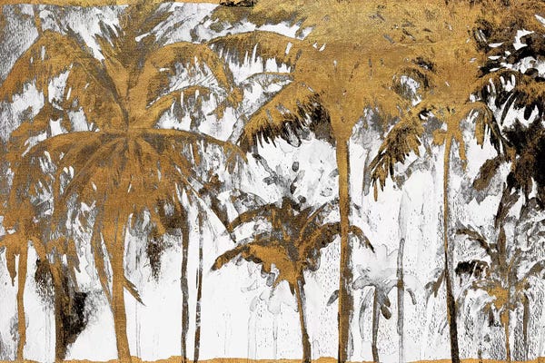 Black & White & Gold: Luxe Palms I by Patricia Pinto