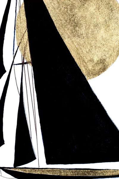 Black & White & Gold: Midnight Black Sailing by Patricia Pinto