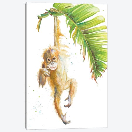 Monkeys In The Jungle I Canvas Print #PPI494} by Patricia Pinto Canvas Artwork