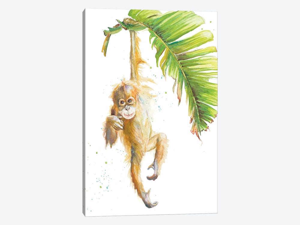 Monkeys In The Jungle I by Patricia Pinto 1-piece Canvas Art Print