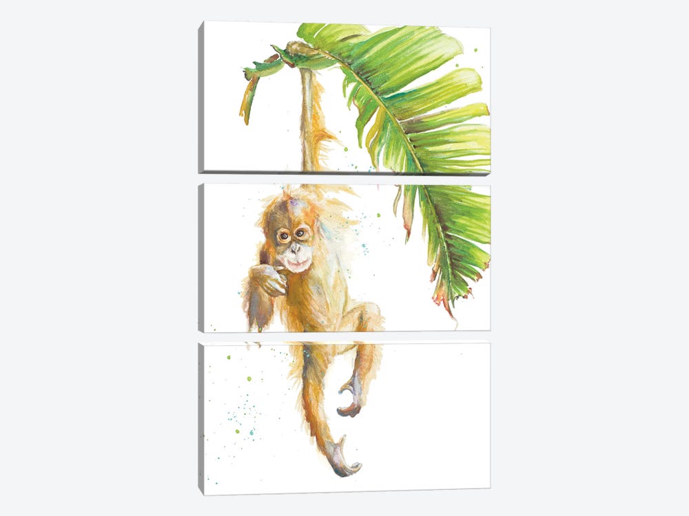 Monkeys In The Jungle I by Patricia Pinto 3-piece Art Print
