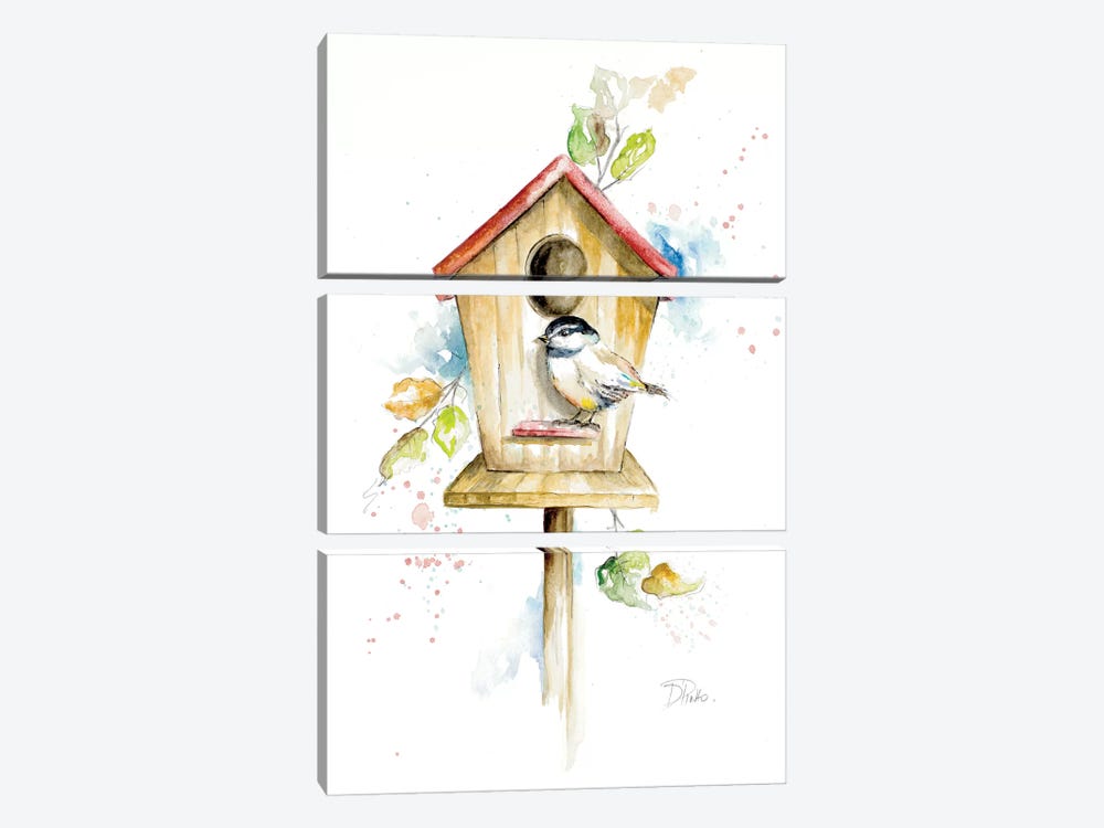 Bird House II by Patricia Pinto 3-piece Art Print