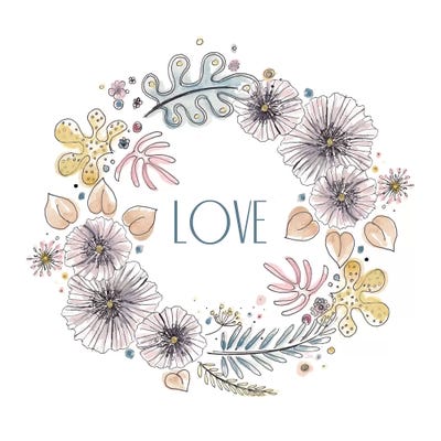 Nature Love Wreath by Patricia Pinto canvas print