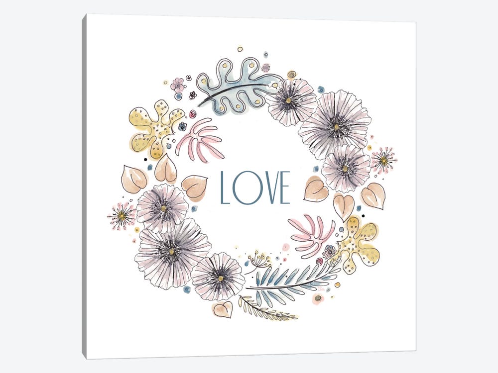 Nature Love Wreath by Patricia Pinto 1-piece Art Print