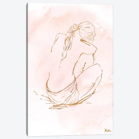 Nude On Pink I Canvas Print #PPI510} by Patricia Pinto Canvas Wall Art