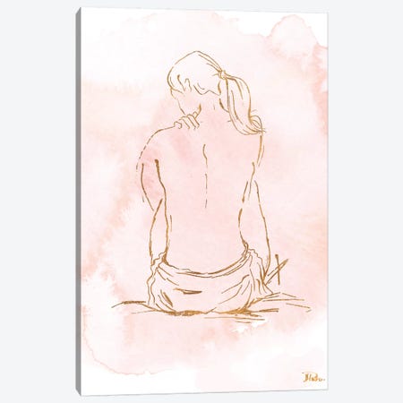 Nude On Pink II Canvas Print #PPI511} by Patricia Pinto Canvas Artwork