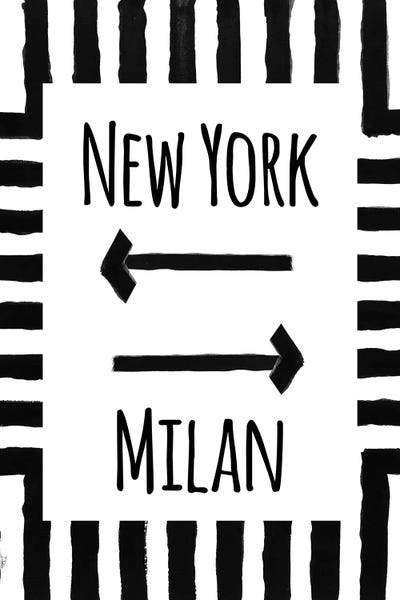 Black & White Patterns: Ny Or Milan by Patricia Pinto