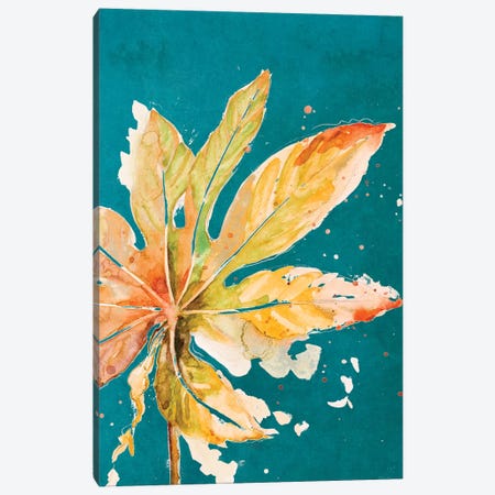 Palma Nueva On Teal Canvas Print #PPI518} by Patricia Pinto Canvas Wall Art