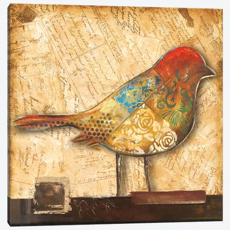 Bird of Collage II Canvas Print #PPI51} by Patricia Pinto Canvas Art
