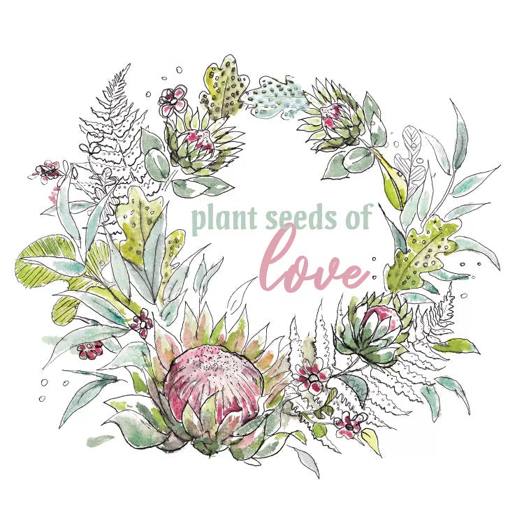 Protea's Inspirational Wreath I by Patricia Pinto wall art