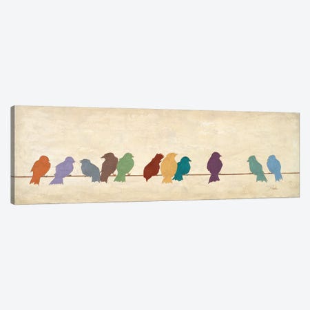 Birds Meeting  (assorted colors) Canvas Print #PPI52} by Patricia Pinto Canvas Artwork