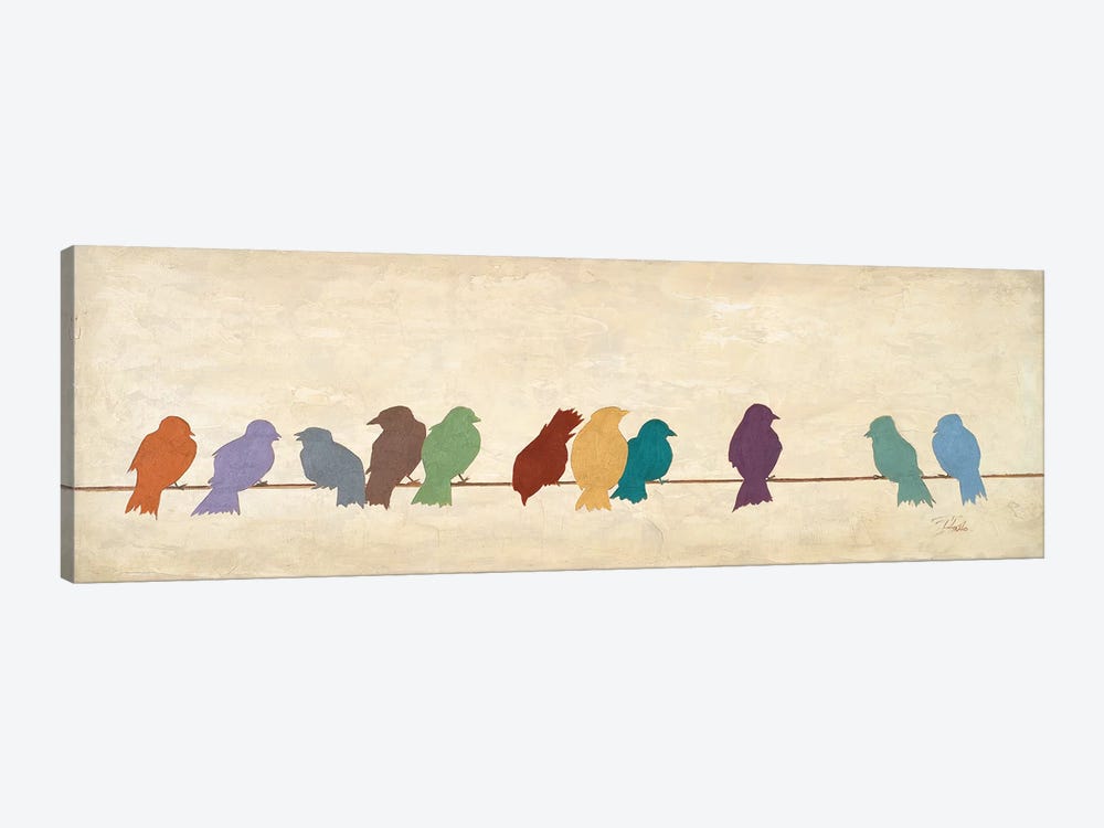 Birds Meeting  (assorted colors) by Patricia Pinto 1-piece Canvas Art Print