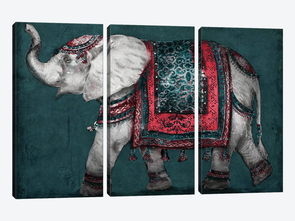Regal Elephant by Patricia Pinto 3-piece Canvas Art