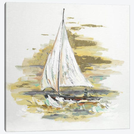 Sailing At Sunset I Canvas Print #PPI539} by Patricia Pinto Canvas Wall Art