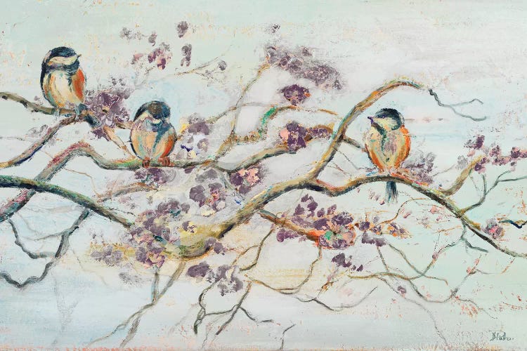 Birds on Cherry Blossom Branch