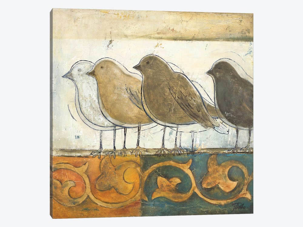 Birds on Damask I by Patricia Pinto 1-piece Art Print