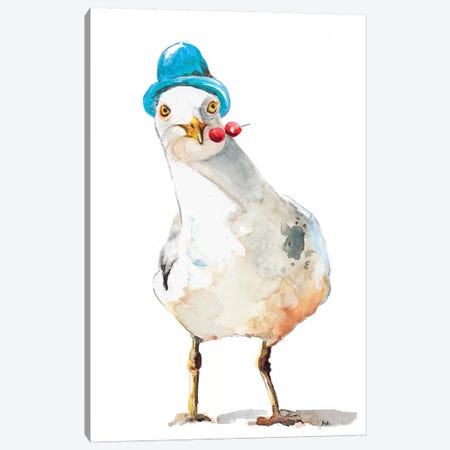 Silly Seagull Canvas Print #PPI552} by Patricia Pinto Canvas Artwork