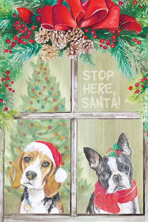 Stop Here Santa by Patricia Pinto wall art