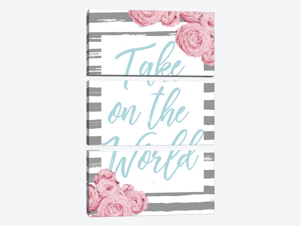 Take On The World by Patricia Pinto 3-piece Canvas Wall Art
