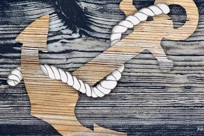 The Gold Sea Anchor by Patricia Pinto framed wall art