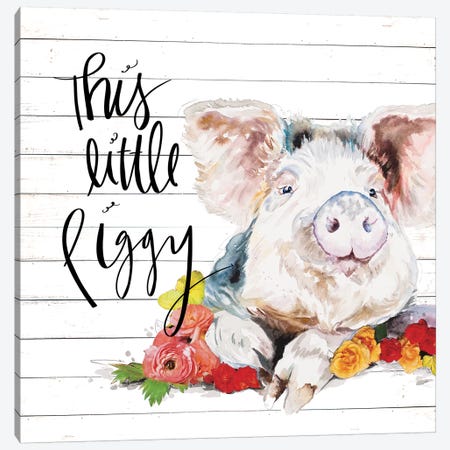 This Little Piggy Canvas Print #PPI572} by Patricia Pinto Canvas Wall Art
