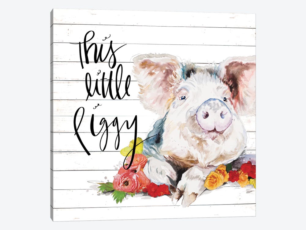 This Little Piggy by Patricia Pinto 1-piece Canvas Art