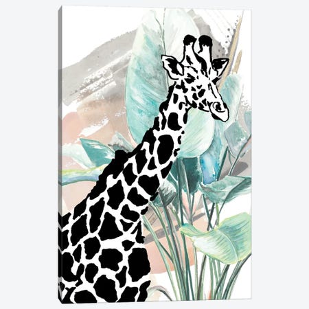Tropical Giraffe Canvas Print #PPI575} by Patricia Pinto Art Print