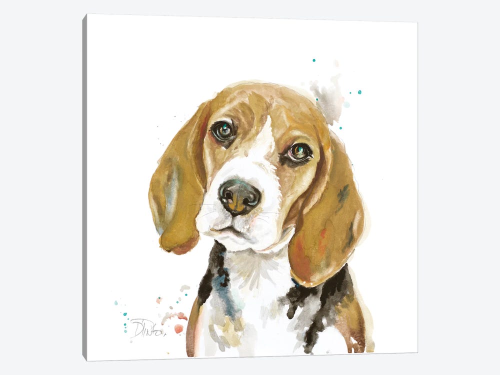 Watercolor Beagle by Patricia Pinto 1-piece Canvas Print