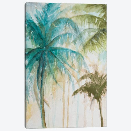 Watercolor Palms In Blue I Canvas Print #PPI580} by Patricia Pinto Art Print
