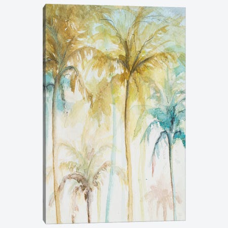Watercolor Palms In Blue II Canvas Print #PPI581} by Patricia Pinto Canvas Print