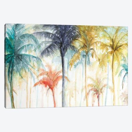 Watercolor Summer Palms Canvas Print #PPI582} by Patricia Pinto Art Print